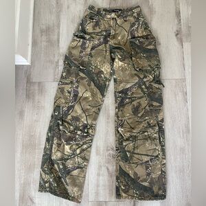 PrettyLittleThing Camouflage detailed prints wide leg jeans
